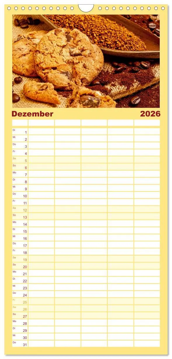 Bild: 9783516523263 | Familienplaner 2026 - KAFFEE 2026 mit 5 Spalten (Wandkalender, 21 x...