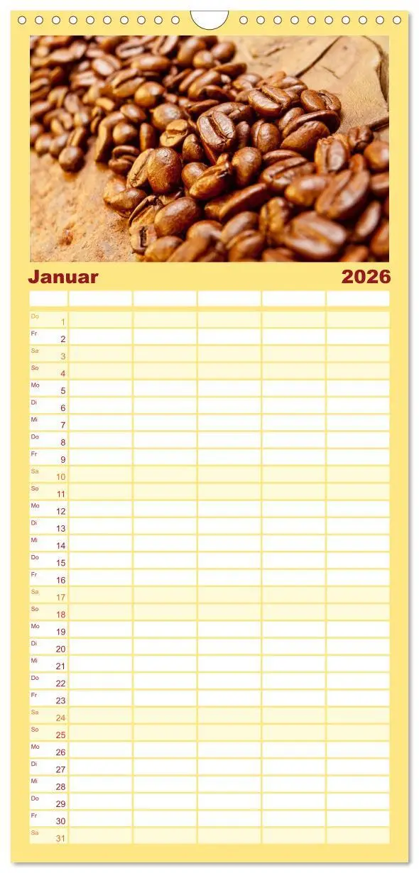 Bild: 9783516523263 | Familienplaner 2026 - KAFFEE 2026 mit 5 Spalten (Wandkalender, 21 x...