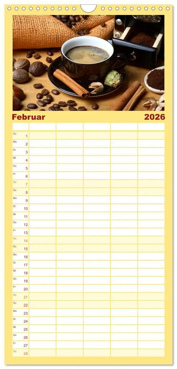 Bild: 9783516523263 | Familienplaner 2026 - KAFFEE 2026 mit 5 Spalten (Wandkalender, 21 x...