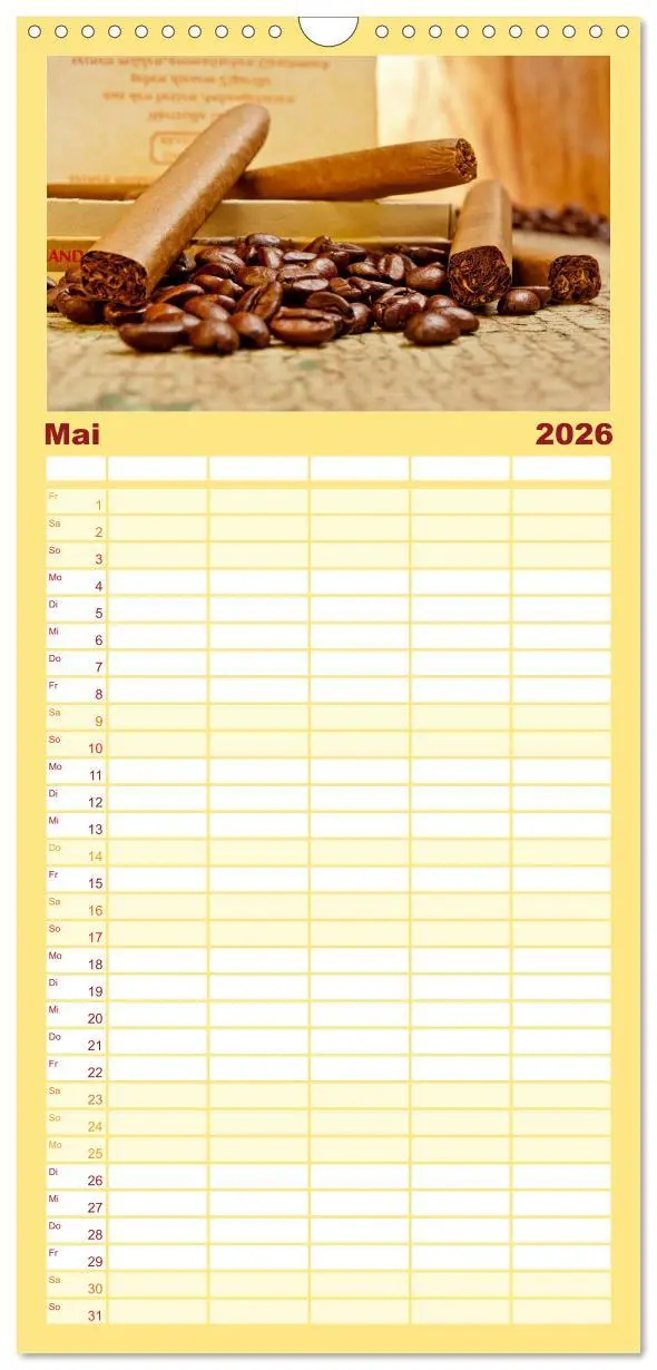 Bild: 9783516523263 | Familienplaner 2026 - KAFFEE 2026 mit 5 Spalten (Wandkalender, 21 x...