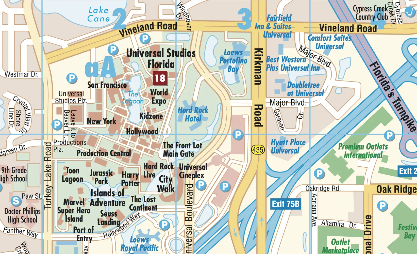 Bild: 9783866093263 | Borch Map Orlando | (Land-)Karte | Mehrfarbendruck. Gefalzt | 2 S.