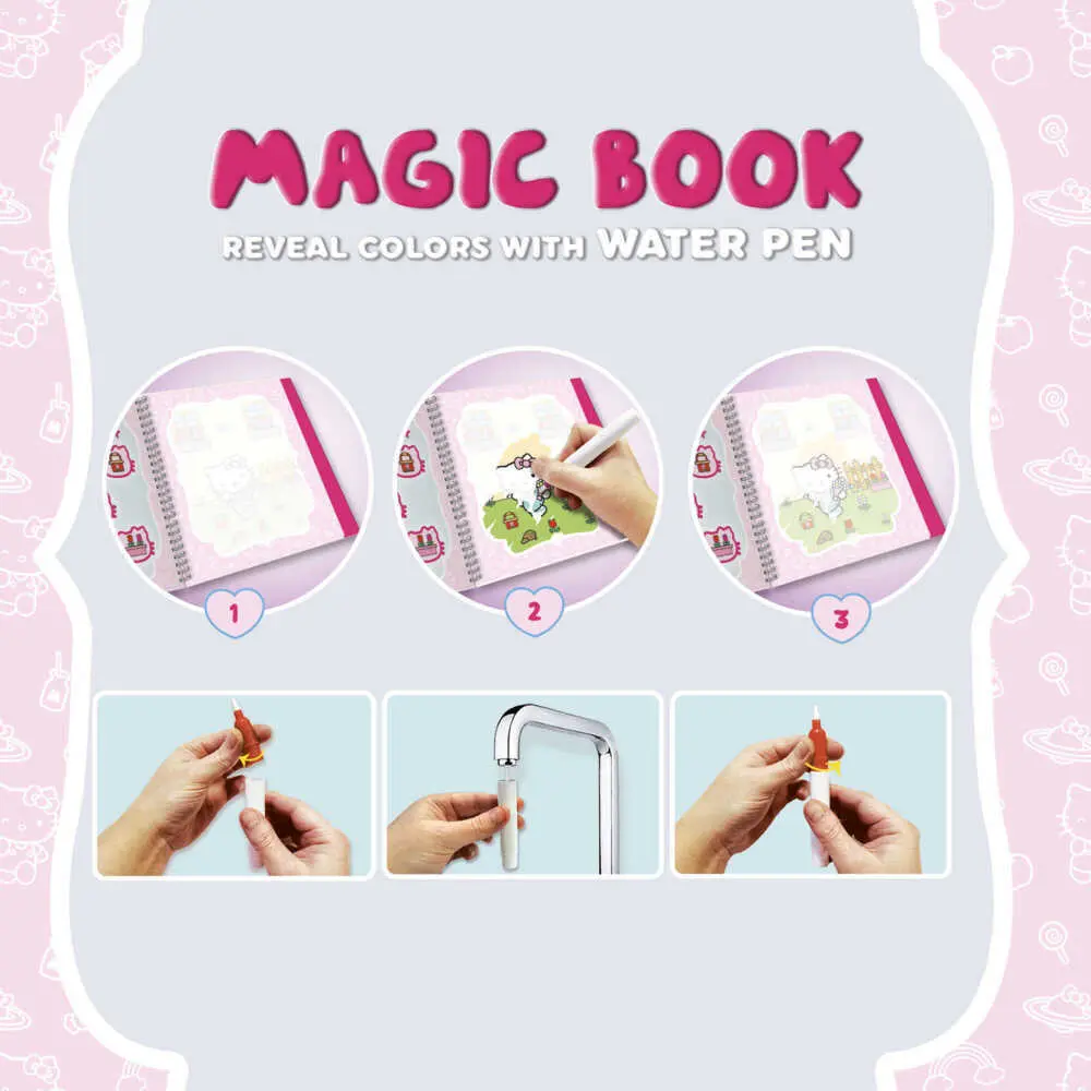 Bild: 9788833513263 | Hello Kitty Magisches Wassermalfarben-Buch In Display 8 | Taschenbuch