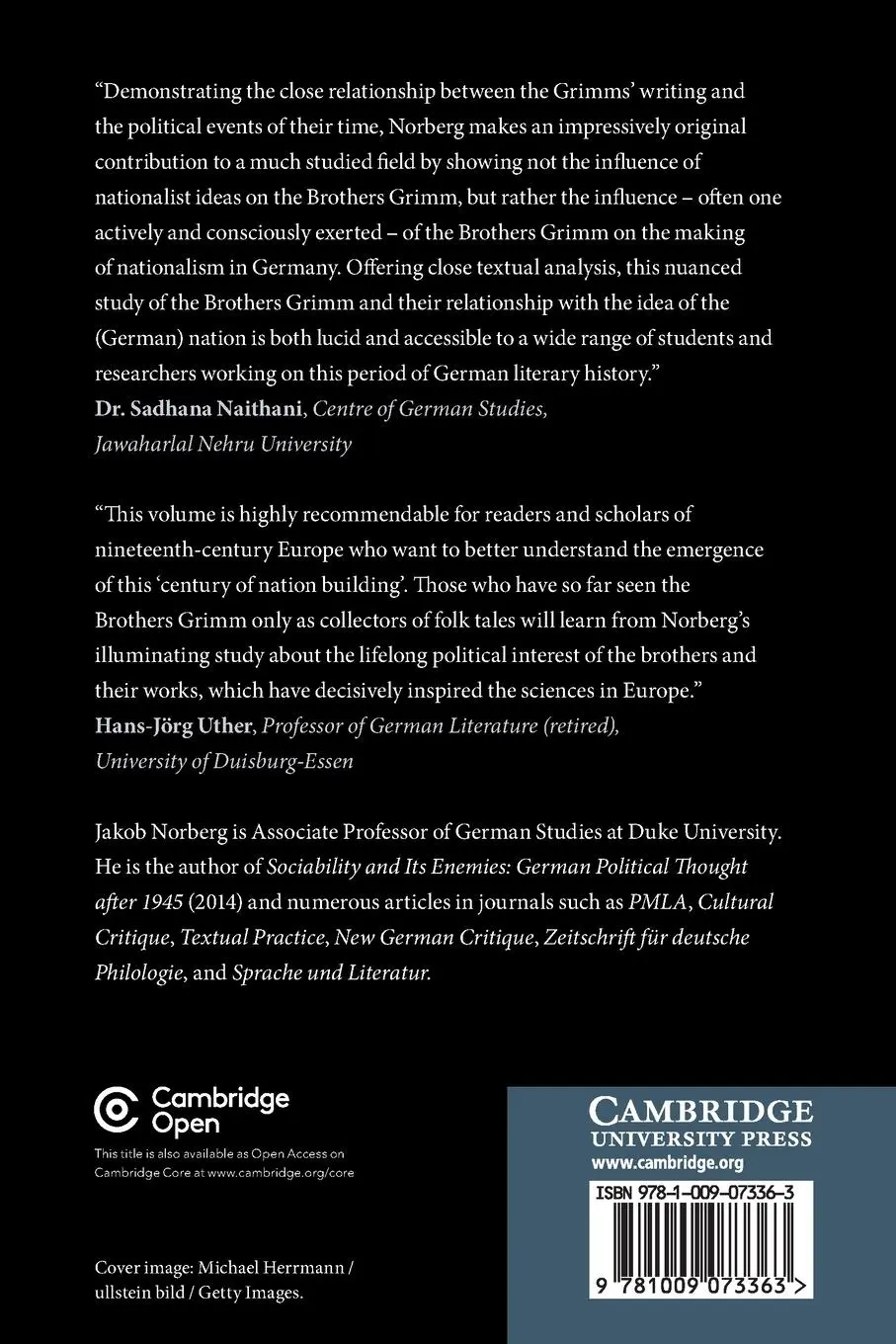 Rückseite: 9781009073363 | The Brothers Grimm and the Making of German Nationalism | Norberg