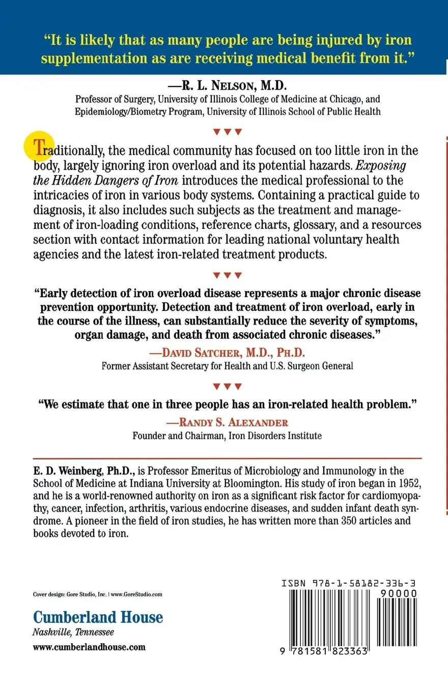 Rückseite: 9781581823363 | Exposing the Hidden Dangers of Iron | E. D. Weinberg | Taschenbuch