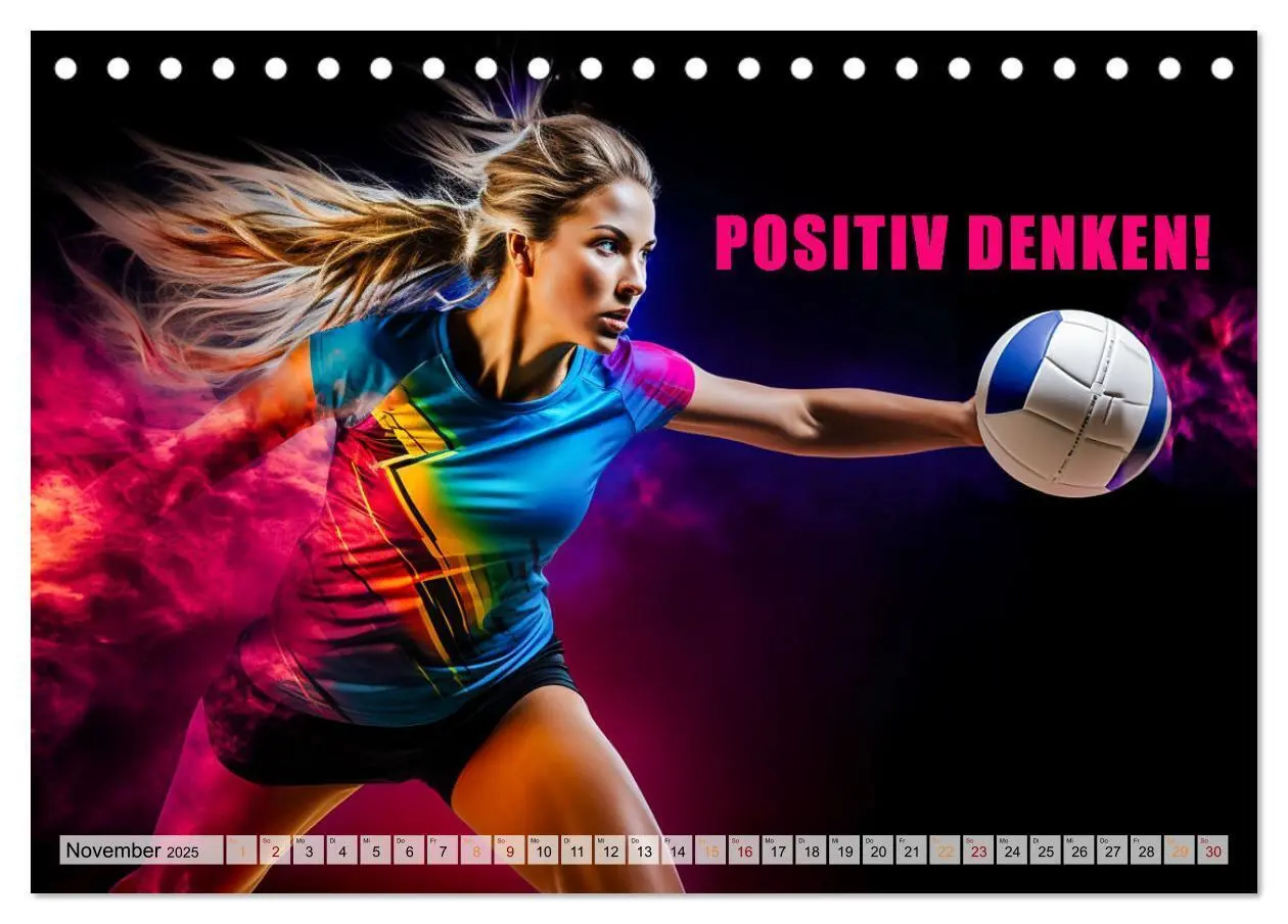 Bild: 9783383863363 | Volleyball und Motivation (Tischkalender 2025 DIN A5 quer),...