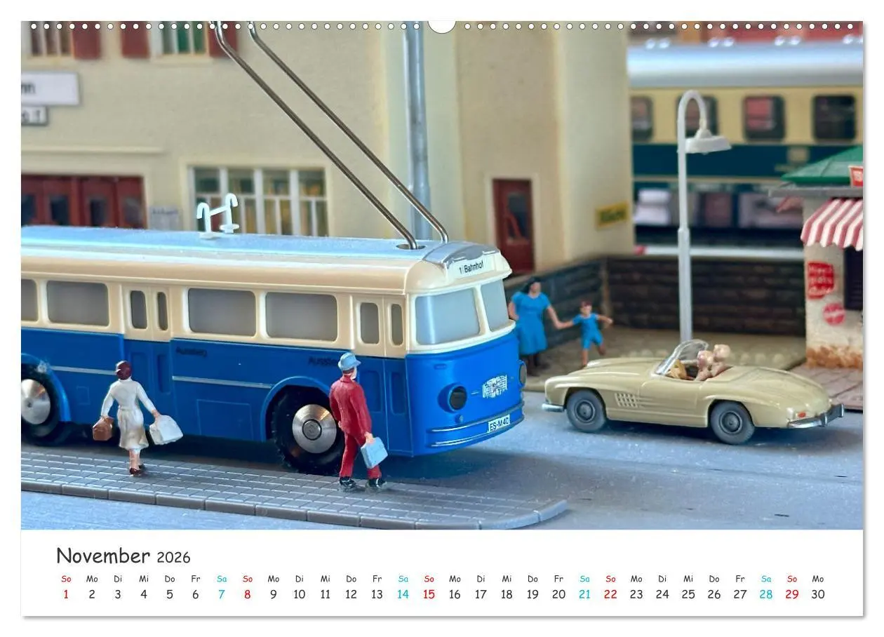 Bild: 9783457353363 | Autos auf der Modellbahn (Wandkalender 2026 DIN A2 quer), CALVENDO...