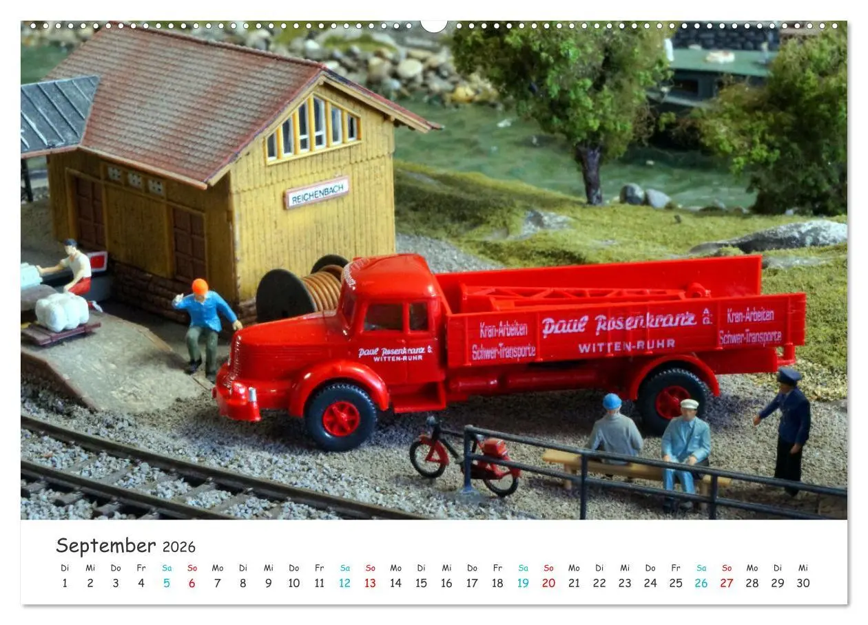 Bild: 9783457353363 | Autos auf der Modellbahn (Wandkalender 2026 DIN A2 quer), CALVENDO...