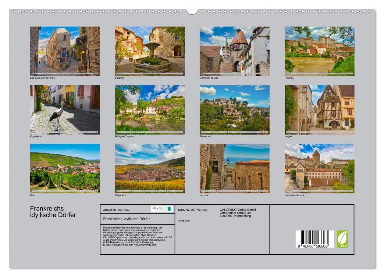 Bild: 9783457593363 | Frankreichs idyllische Dörfer (hochwertiger Premium Wandkalender...