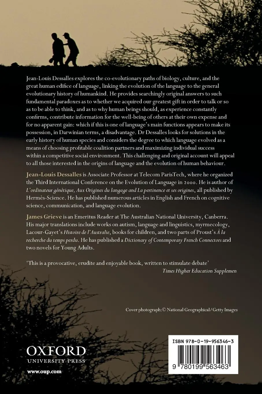 Rückseite: 9780199563463 | Why We Talk | The Evolutionary Origins of Language | Dessalles | Buch