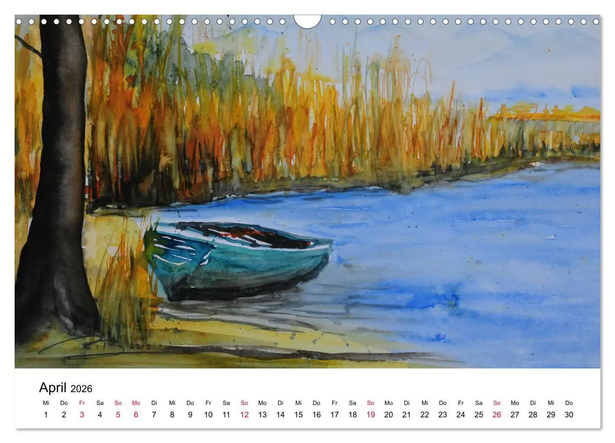 Bild: 9783457893463 | Landschafts-Aquarelle 2026 Roswita Ilona Baumann (Wandkalender 2026...