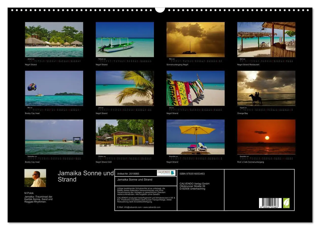 Bild: 9783516053463 | Jamaika Sonne und Strand (Wandkalender 2026 DIN A2 quer), CALVENDO...