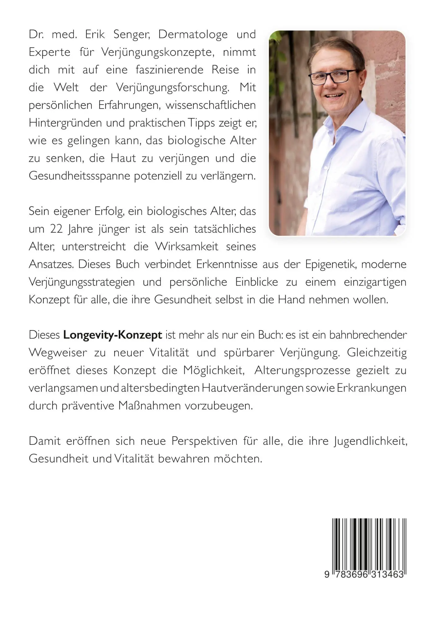 Rückseite: 9783696313463 | Longevity | Wie Verjüngung gelingt | Erik Senger | Taschenbuch | 2026