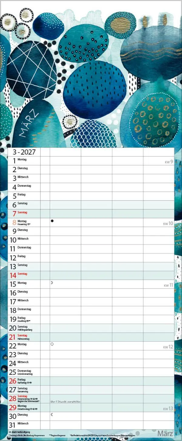 Bild: 9783819303463 | Aquarellplaner 2027 | Verlag Korsch | Kalender | 20 S. | Deutsch