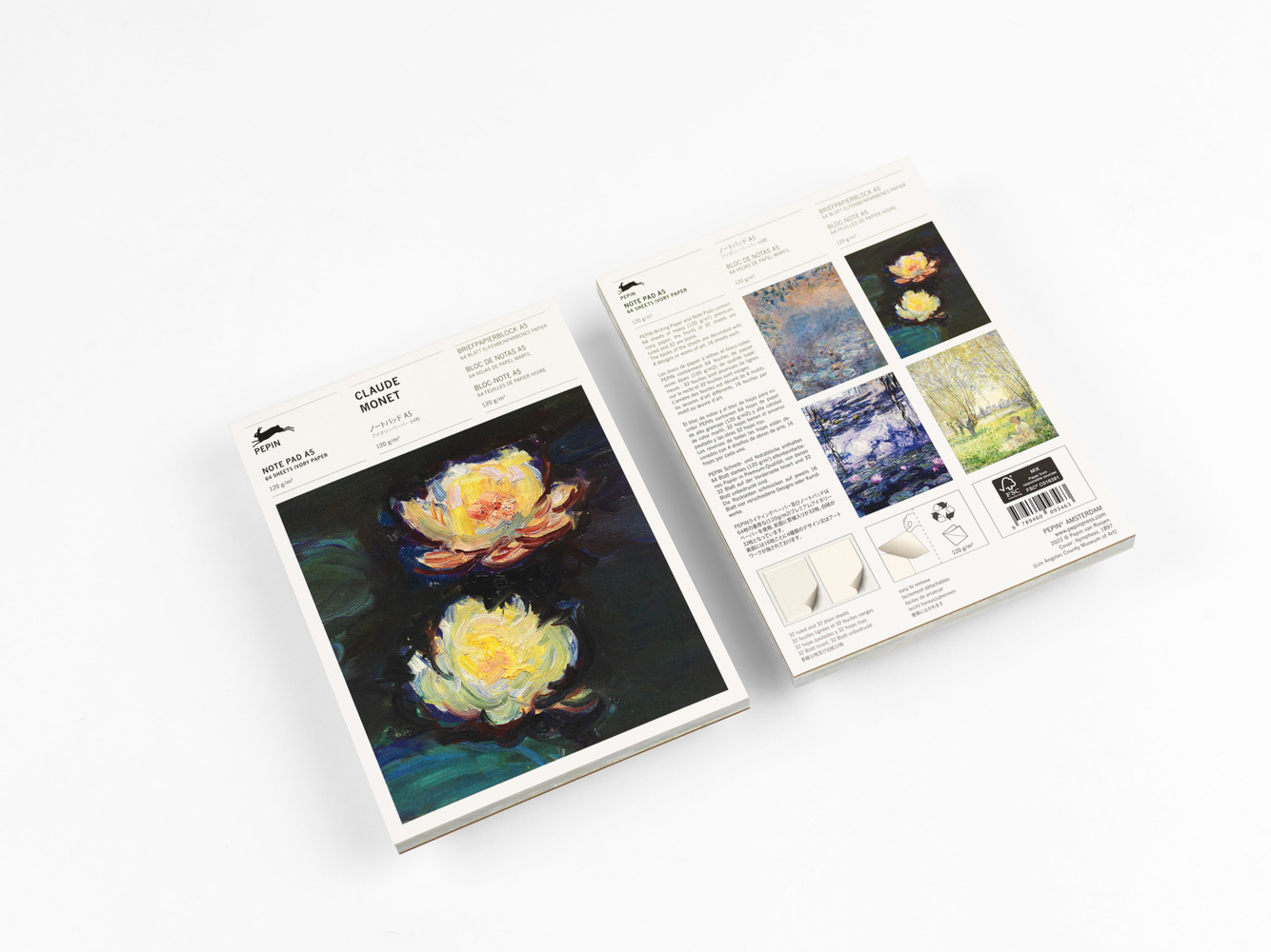 Cover: 9789460093463 | Claude Monet | Writing Paper &amp; Note Pad A5 | Pepin van Roojen | 64 S.