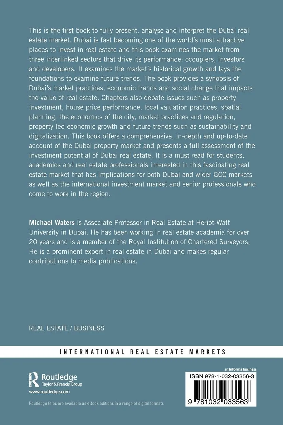 Rückseite: 9781032033563 | The Essential Guide to the Dubai Real Estate Market | Michael Waters