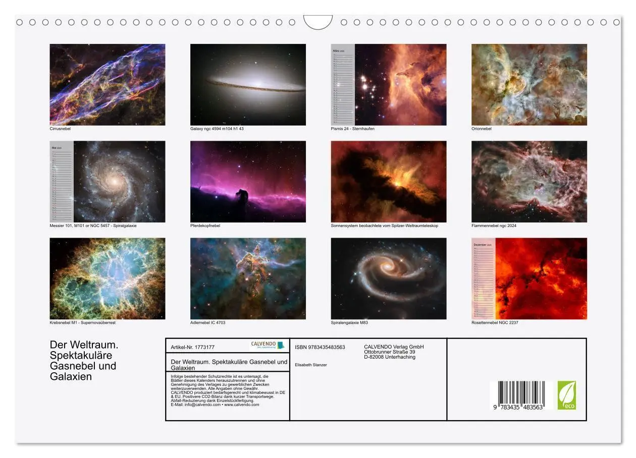 Bild: 9783435483563 | Der Weltraum. Spektakuläre Gasnebel und Galaxien (Wandkalender 2025...