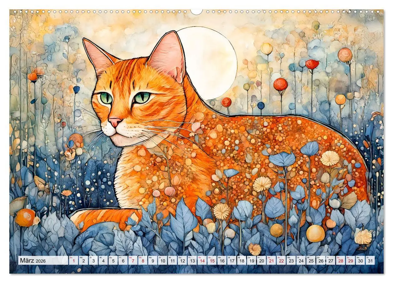 Bild: 9783457263563 | Katzenzauber - Katzenkalender mit stimmungsvollen Bildern...