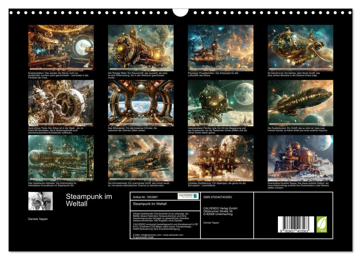 Bild: 9783457403563 | Steampunk im Weltall (Wandkalender 2026 DIN A3 quer), CALVENDO...