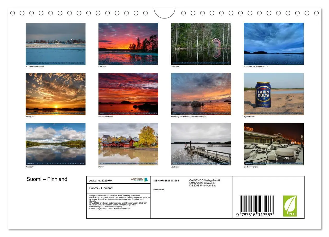 Bild: 9783516113563 | Suomi - Finnland (Wandkalender 2026 DIN A4 quer), CALVENDO...