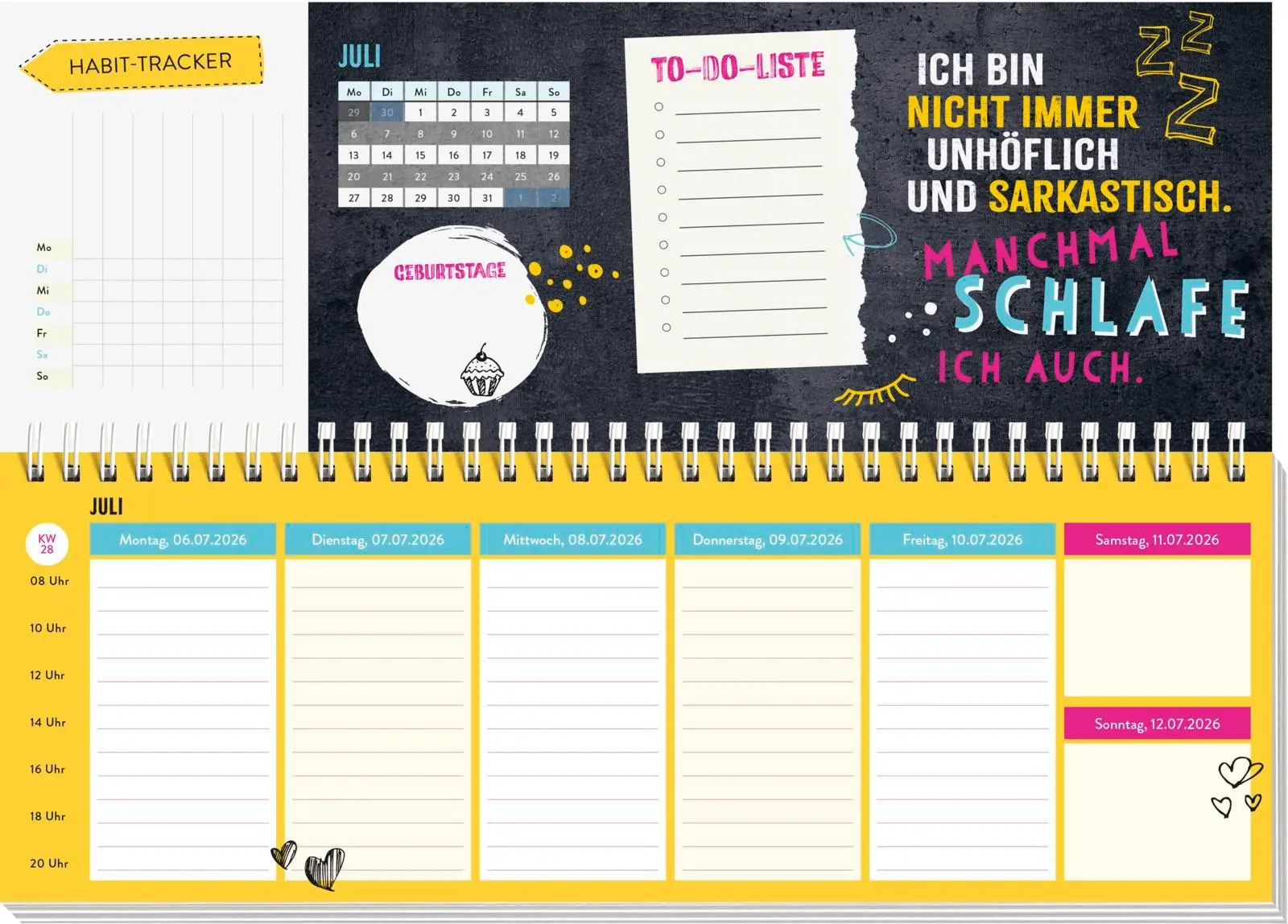 Bild: 4036442013663 | Tischkalender 2026 quer: Das mach ich morgen. Zack, wieder eine...