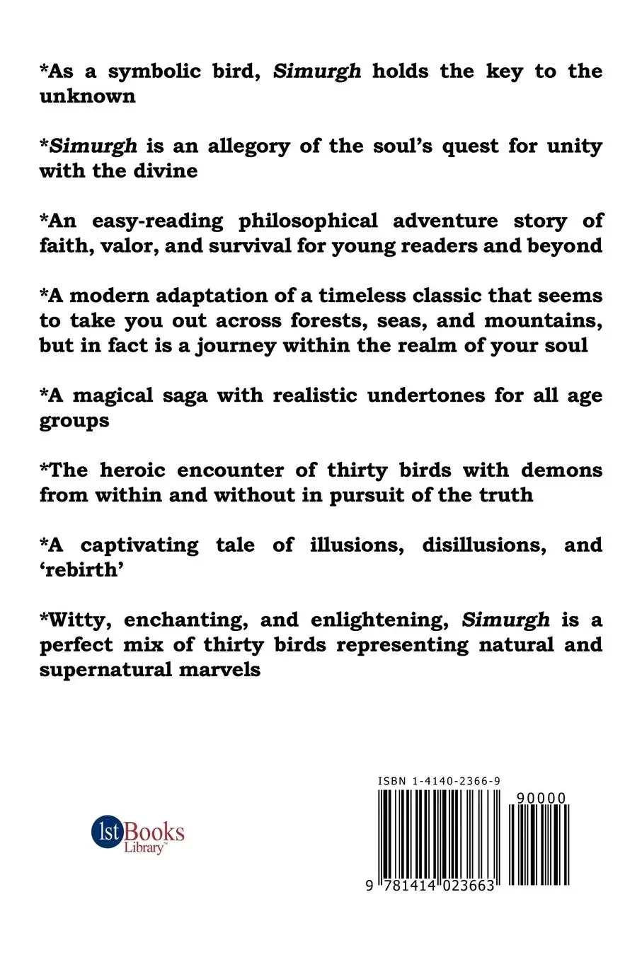 Rückseite: 9781414023663 | Simurgh | A Journey in Search of the Truth | Azar Aryanpour | Buch