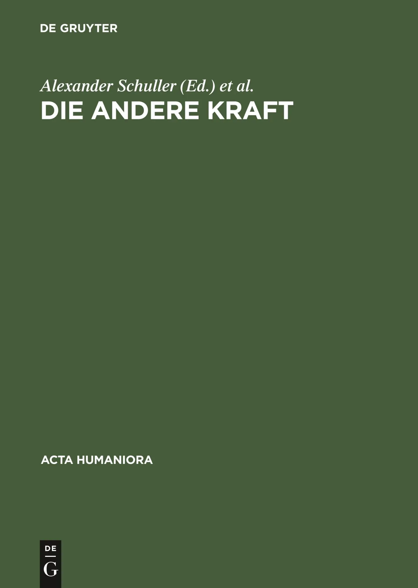 Cover: 9783050023663 | Die andere Kraft | Zur Renaissance des Bösen | Rahden (u. a.) | Buch