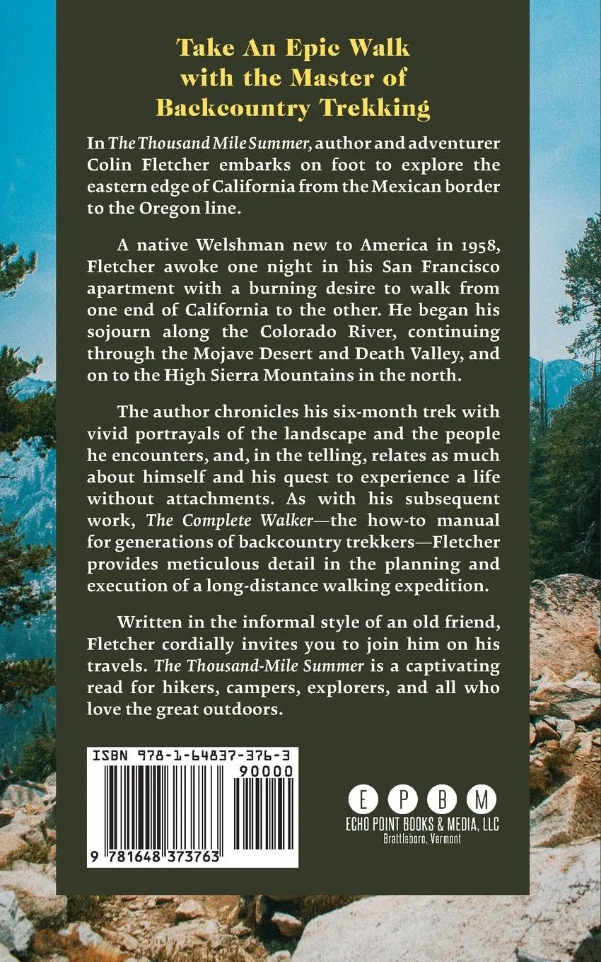 Rückseite: 9781648373763 | Thousand-Mile Summer | Colin Fletcher | Taschenbuch | Englisch | 2023