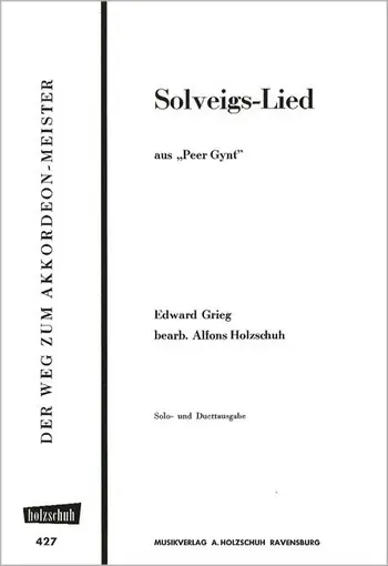 Cover: 9790201323763 | Solveigs Lied | Edvard Grieg | Buch | Holzschuh Musikverlag