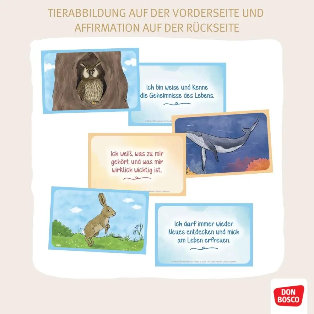 Bild: 4260694923863 | Krafttier-Affirmationen für Kinder | Tanja Draxler | Box | 90 S.