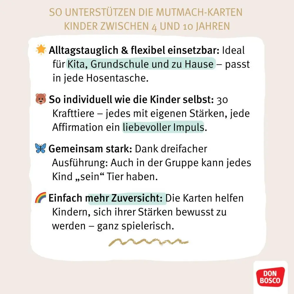 Bild: 4260694923863 | Krafttier-Affirmationen für Kinder | Tanja Draxler | Box | 90 S.