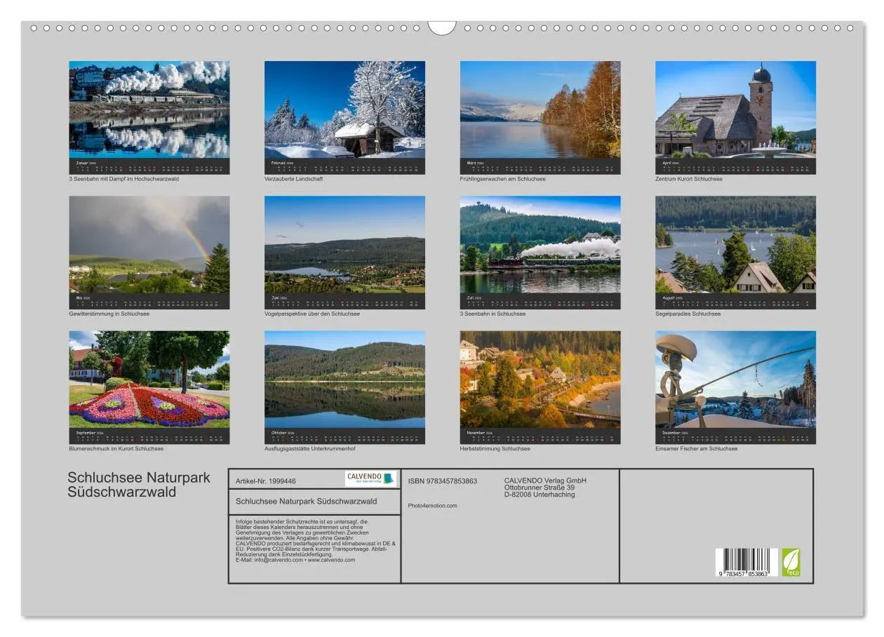 Bild: 9783457853863 | Schluchsee Naturpark Südschwarzwald (Wandkalender 2026 DIN A2...