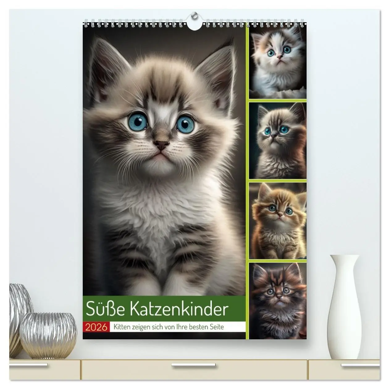 Cover: 9783516323863 | Süße Katzenkinder (hochwertiger Premium Wandkalender 2026 DIN A2...