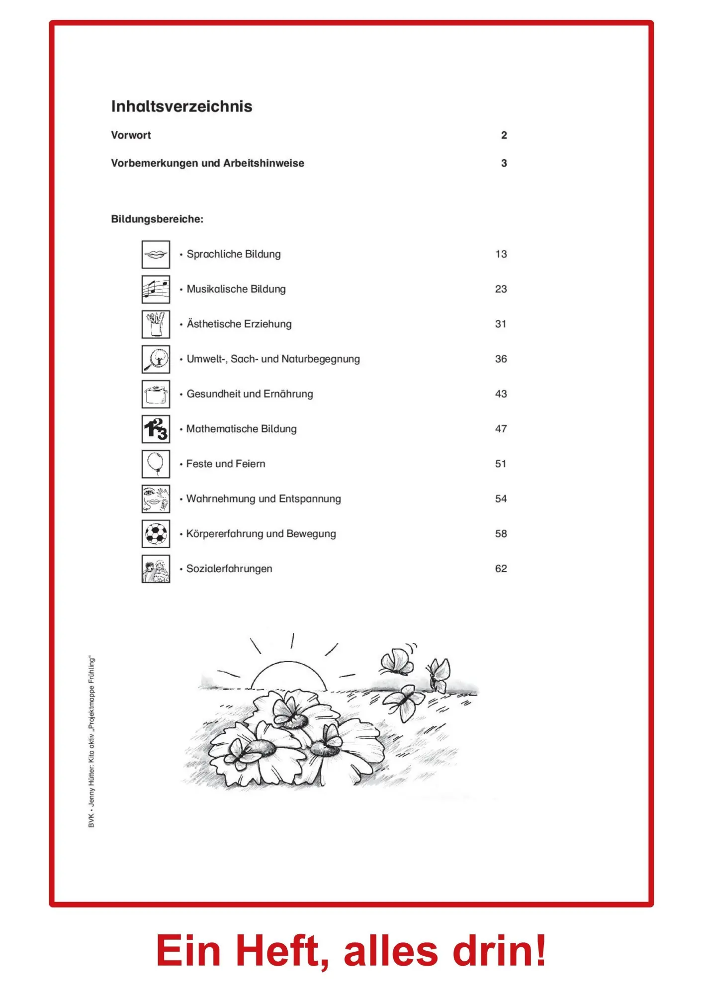 Bild: 9783867403863 | Kita aktiv Projektmappe Frühling | Jenny Hütter | Broschüre | 64 S.