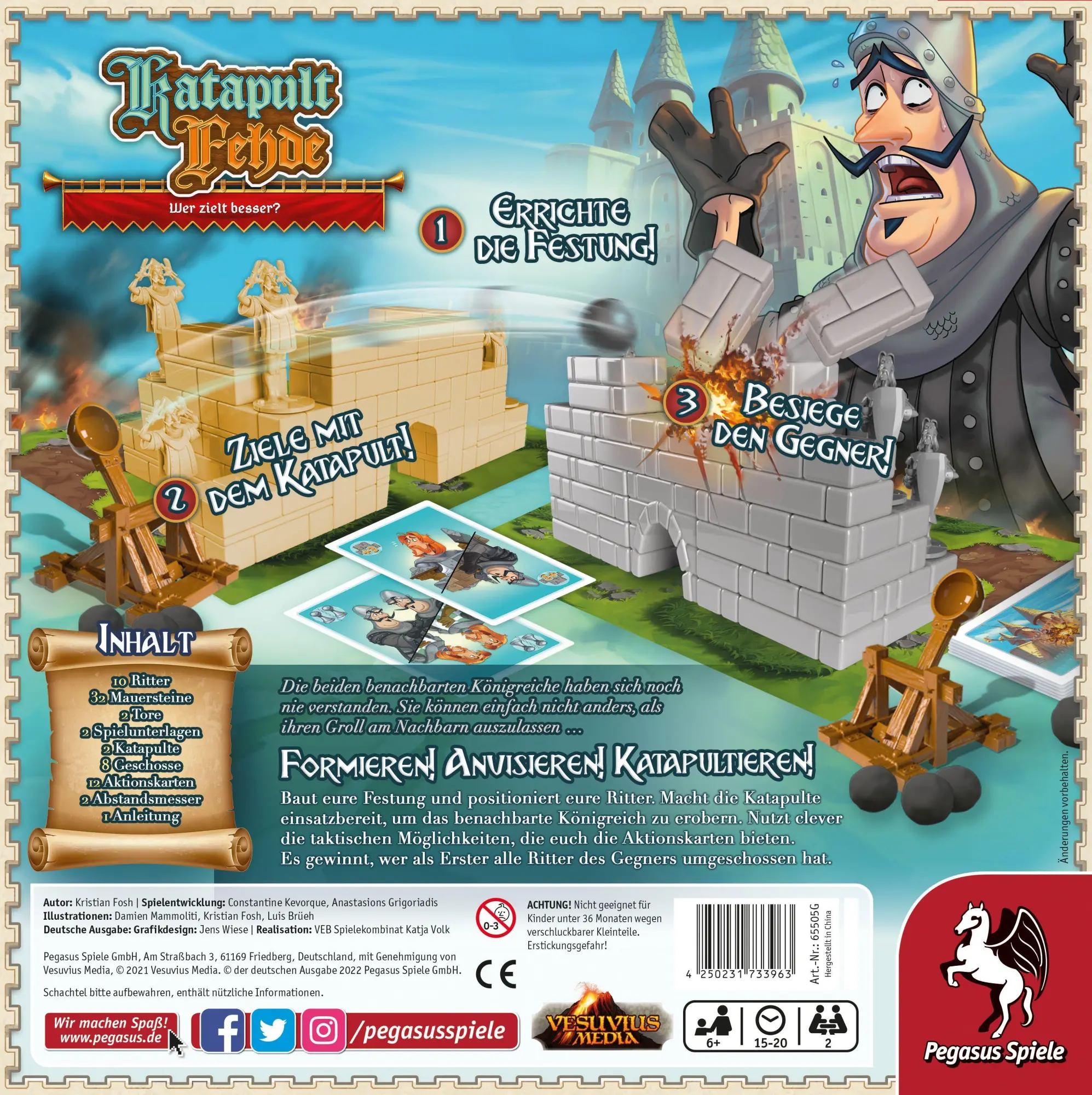 Bild: 4250231733963 | Katapult Fehde | Kristian Fosh | Spiel | Brettspiel | 65505G | Deutsch