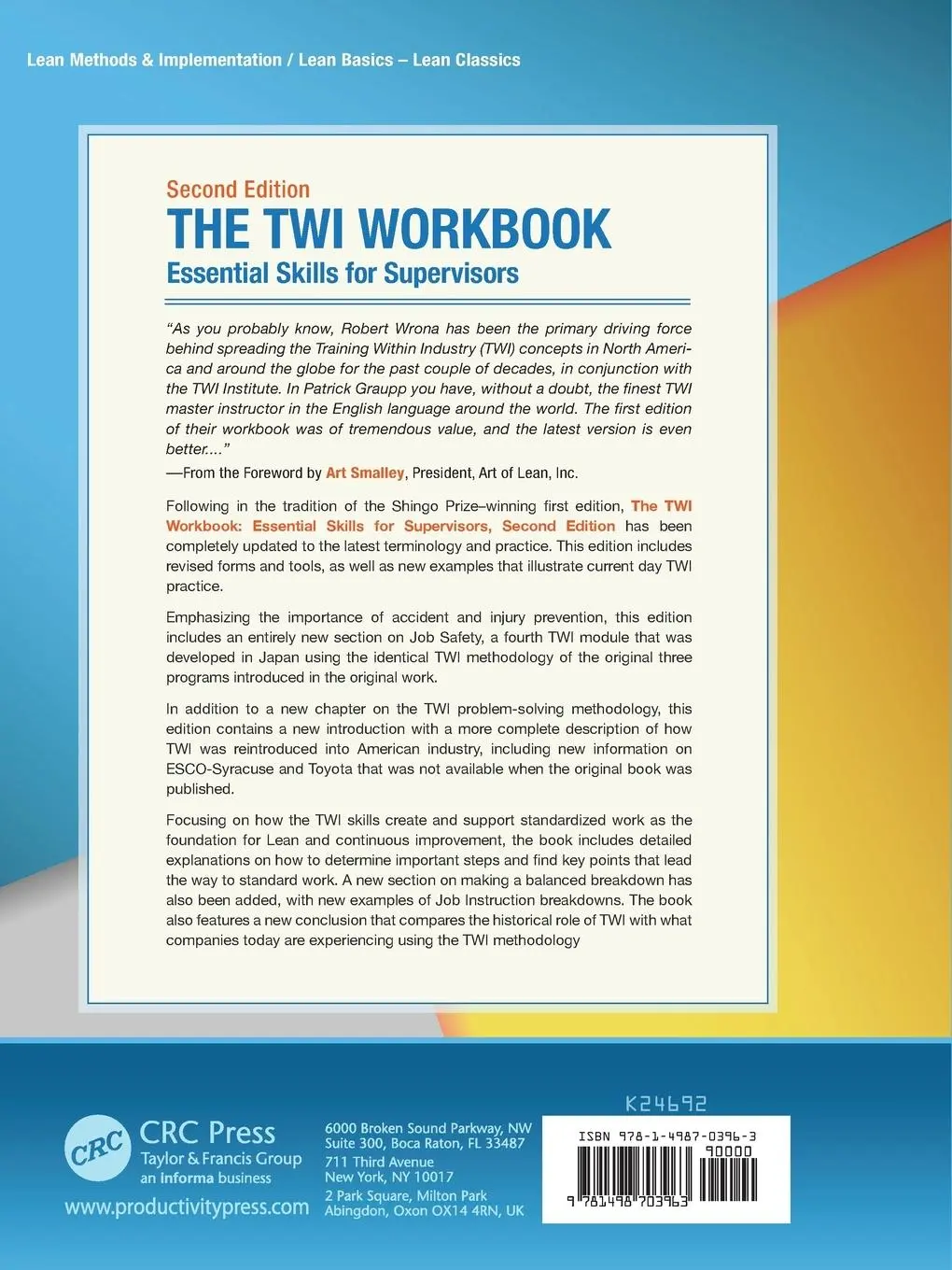 Rückseite: 9781498703963 | The TWI Workbook | Essential Skills for Supervisors, Second Edition