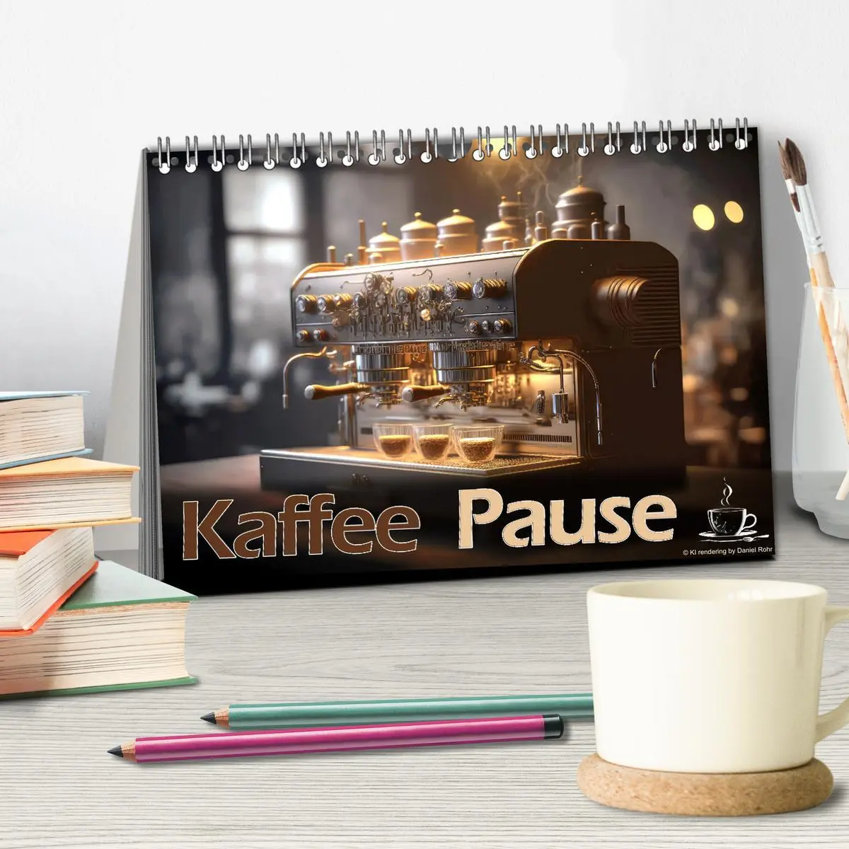 Bild: 9783457533963 | Kaffee Pause (Tischkalender 2026 DIN A5 quer), CALVENDO Monatskalender