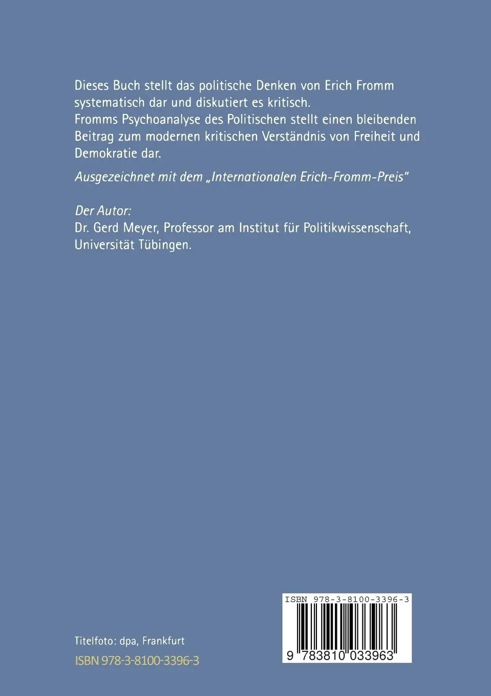 Rückseite: 9783810033963 | Freiheit wovon, Freiheit wozu? | Gerd Meyer | Taschenbuch | 216 S.