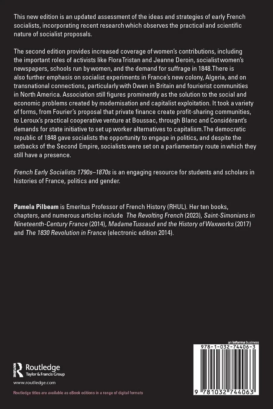 Rückseite: 9781032744063 | French Early Socialists 1790s-1870s | Pamela Pilbeam | Taschenbuch