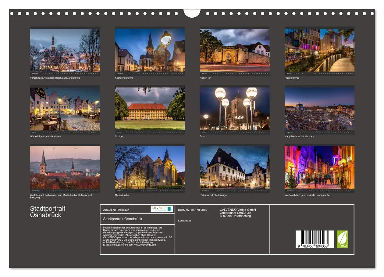 Bild: 9783457804063 | Stadtportrait Osnabrück (Wandkalender 2026 DIN A3 quer), CALVENDO...
