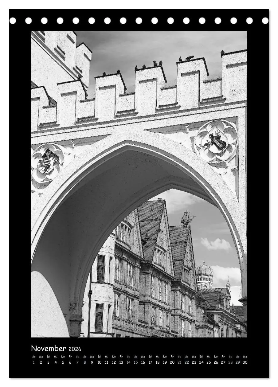 Bild: 9783516444063 | Liebenswertes München 2026 - Stilisierte Fotografien in schwarzweiß...