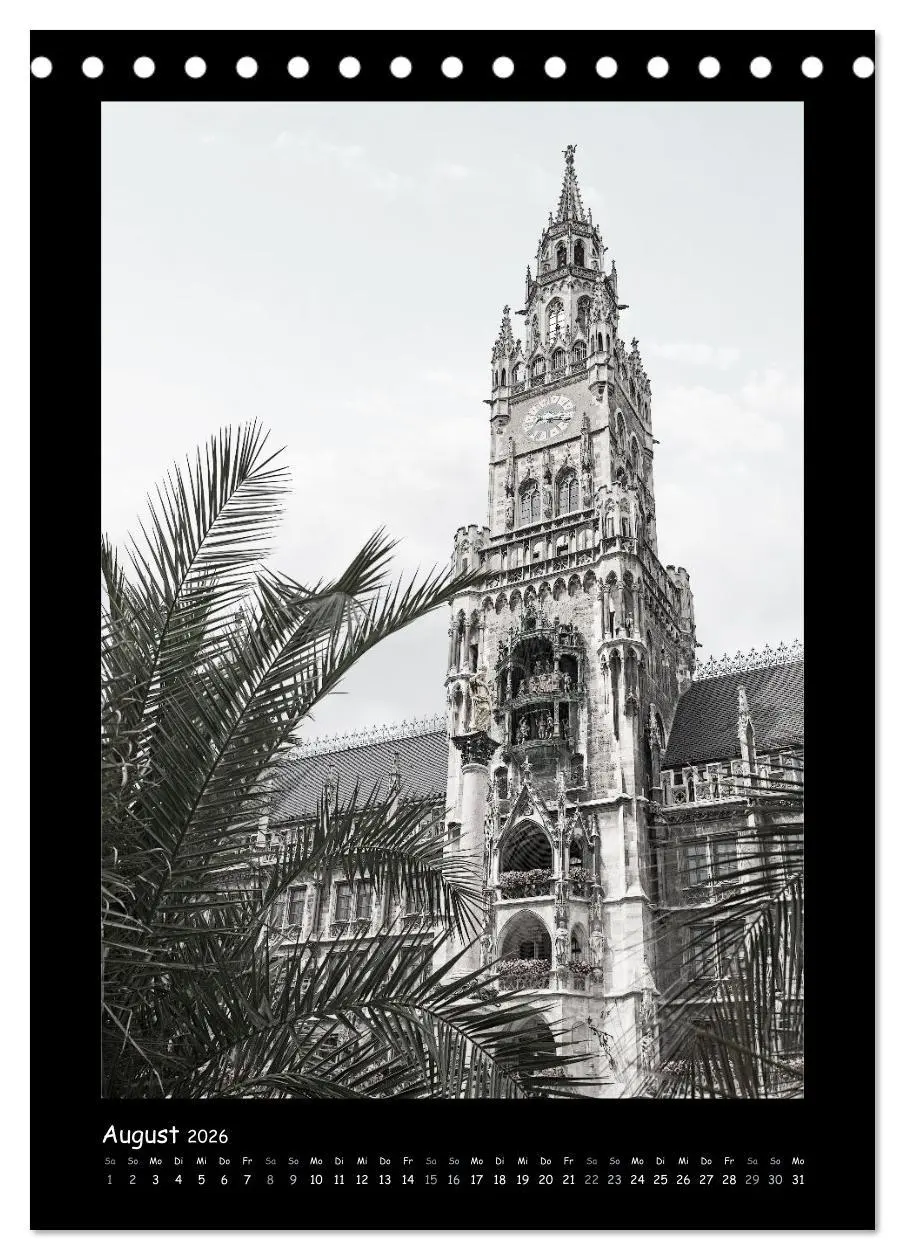 Bild: 9783516444063 | Liebenswertes München 2026 - Stilisierte Fotografien in schwarzweiß...