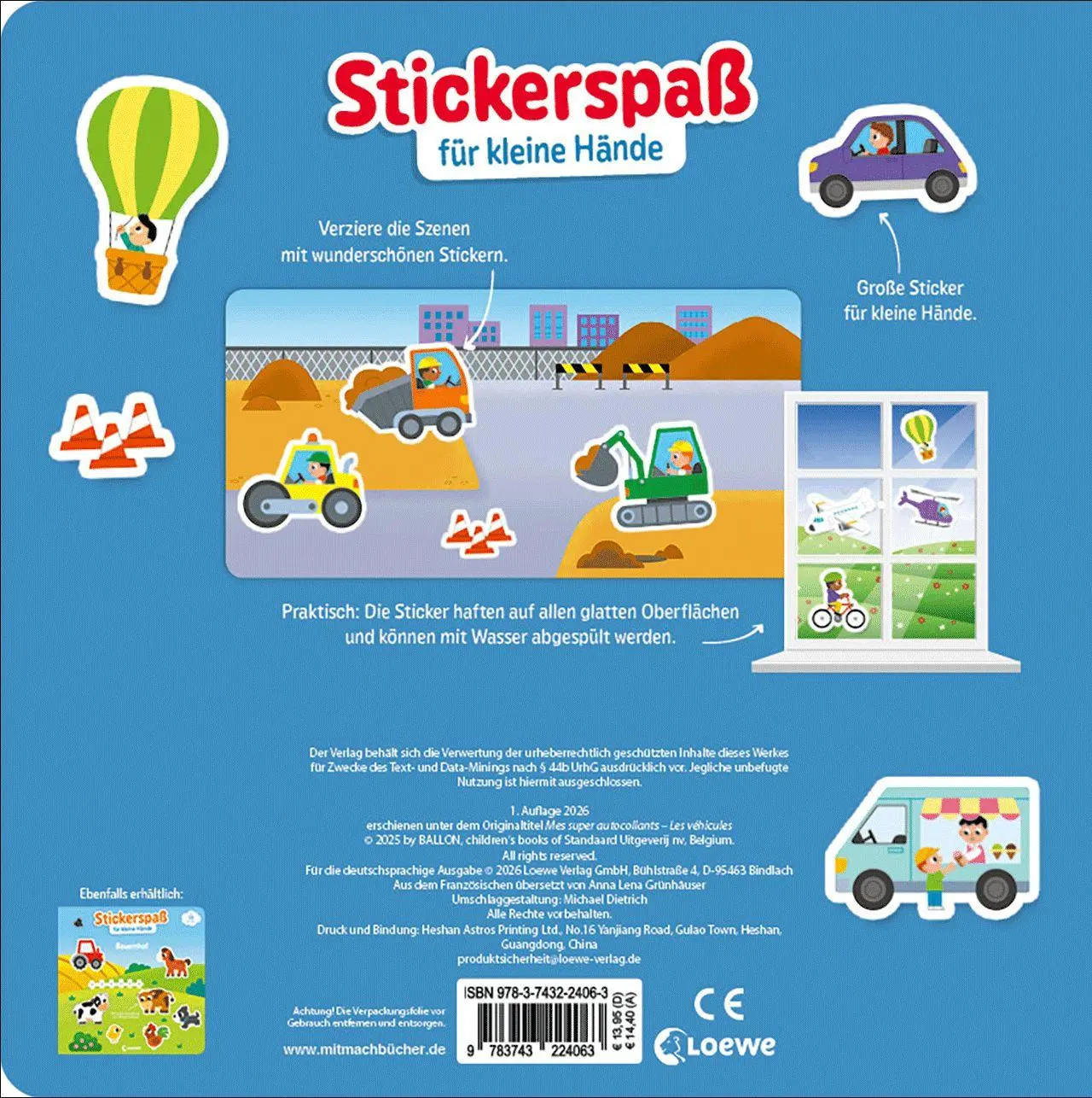 Bild: 9783743224063 | Stickerspaß für kleine Hände - Fahrzeuge | Anna Lena Grünhäuser | Buch