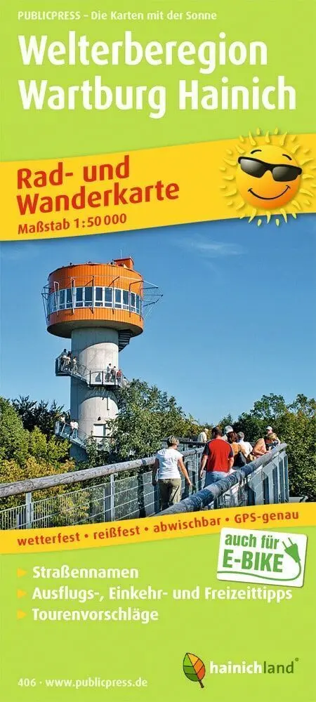 Cover: 9783899204063 | Publicpress Rad- und Wanderkarte Welterberegion Wartburg Hainich...