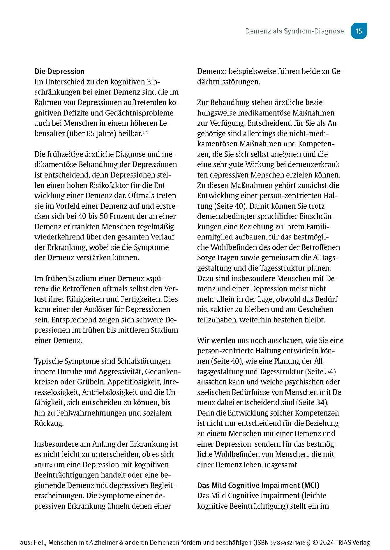 Bild: 9783432114163 | Menschen mit Alzheimer &amp; anderen Demenzen fördern und beschäftigen
