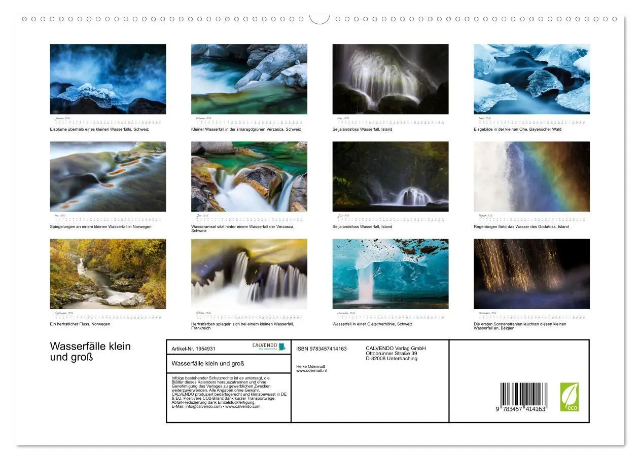 Bild: 9783457414163 | Wasserfälle klein und groß (hochwertiger Premium Wandkalender 2026...