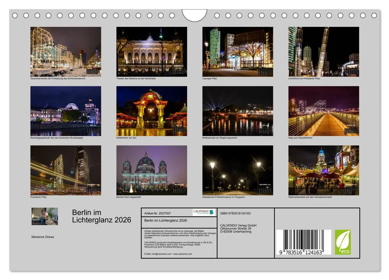 Bild: 9783516124163 | Berlin im Lichterglanz 2026 (Wandkalender 2026 DIN A4 quer),...