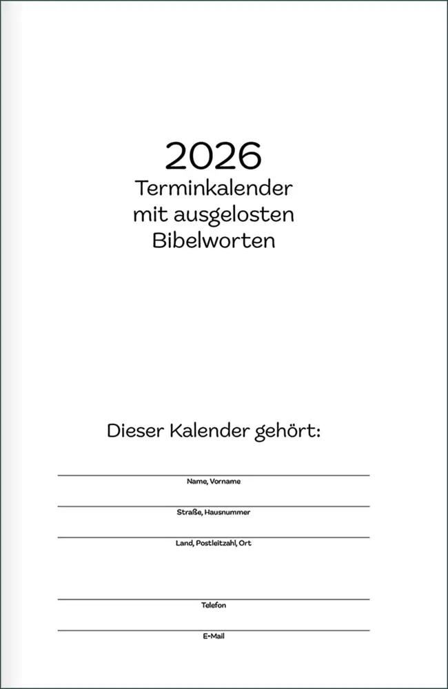 Bild: 9783754894163 | Jahreslosung 2026 | Maxi-Notice | Kalender | Mit Lesebändchen | 192 S.