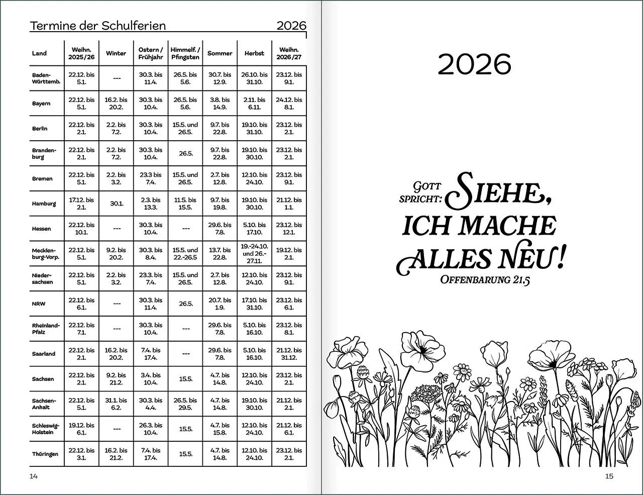 Bild: 9783754894163 | Jahreslosung 2026 | Maxi-Notice | Kalender | Mit Lesebändchen | 192 S.