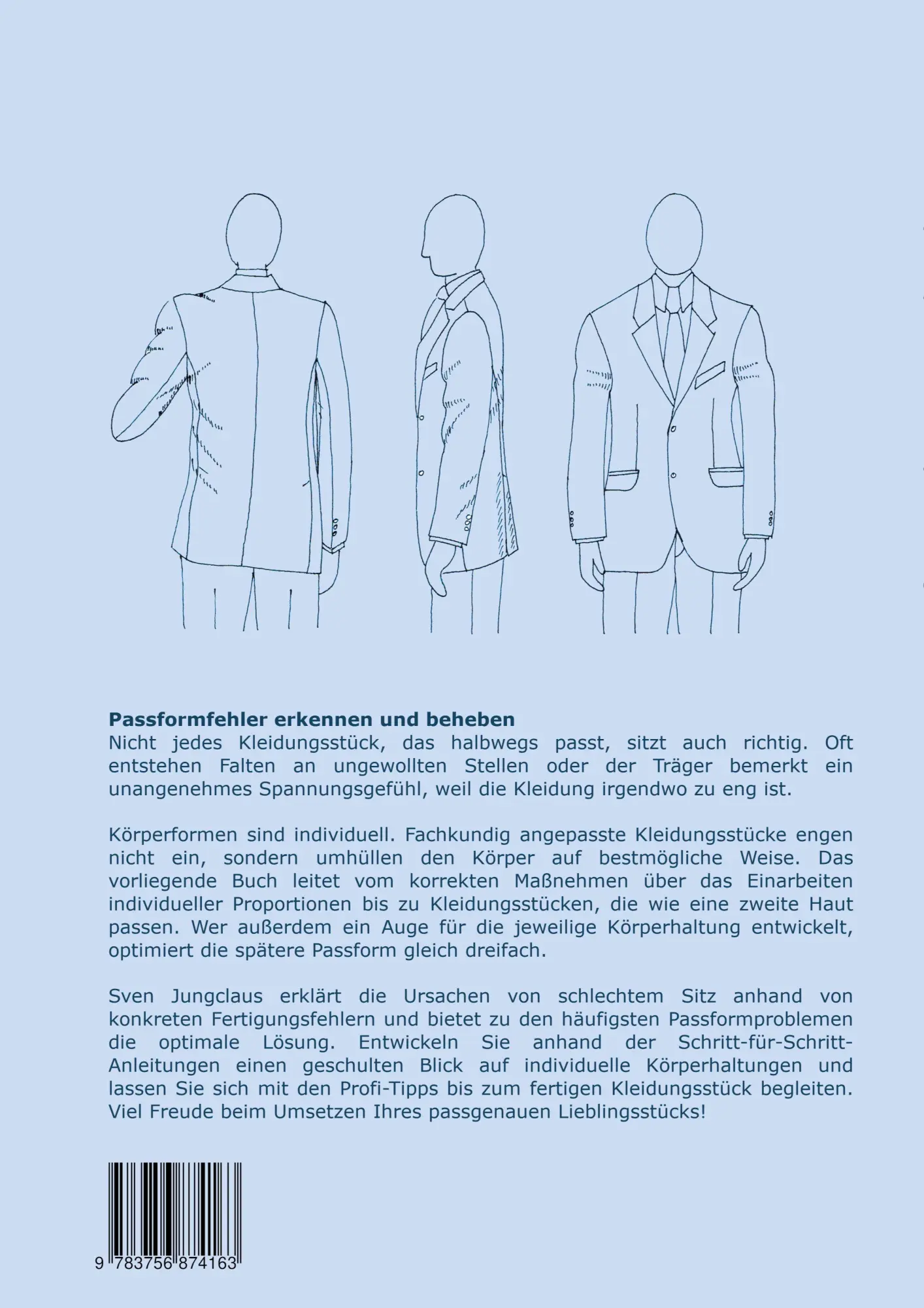 Rückseite: 9783756874163 | Die Passform in der Herrenschneiderei | Sven Jungclaus | Taschenbuch