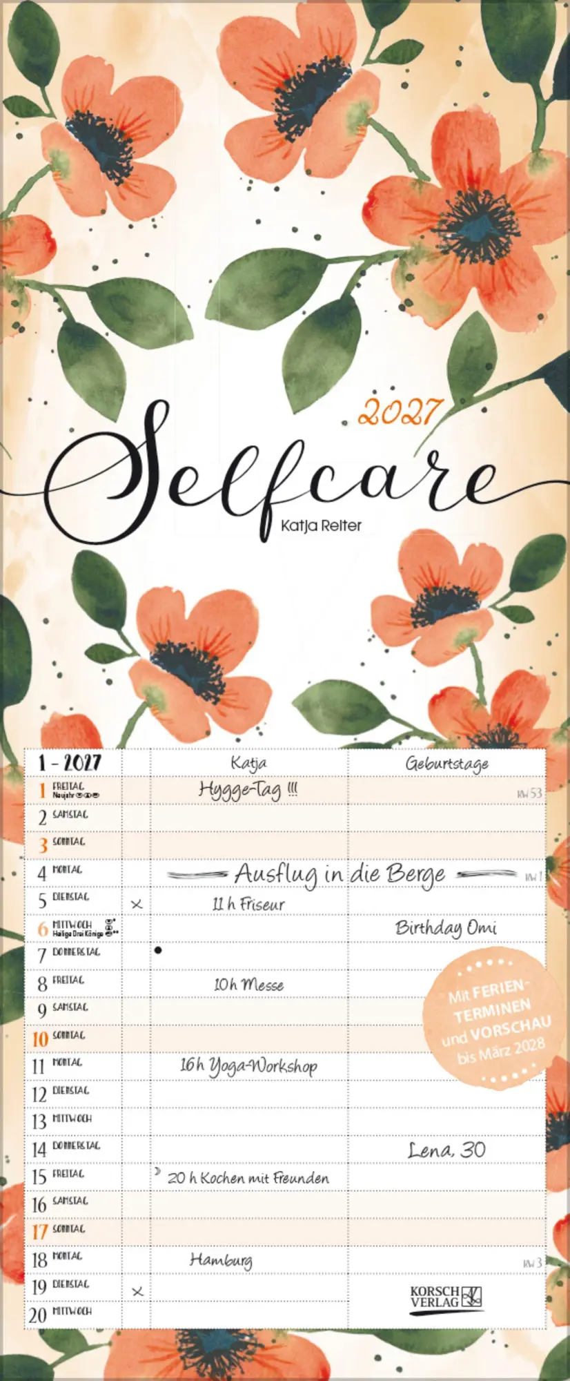 Cover: 9783819304163 | Selfcare - My Timer 2027 | Verlag Korsch | Kalender | 14 S. | Deutsch